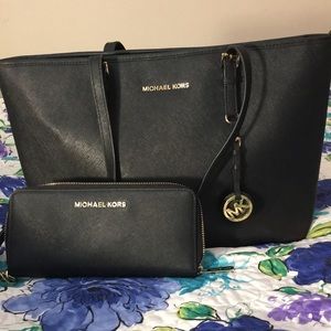 Michael Kors purse with matching wallet
